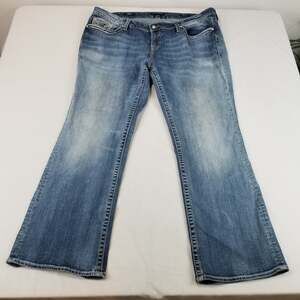 Vigoss Dublin Bootcut Jeans Womens 22x33 Blue Hi-Rise Embellished Stretch Denim